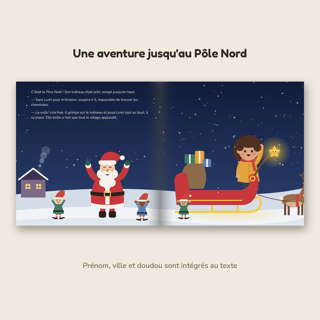 Double page : le traîneau du Père Noël